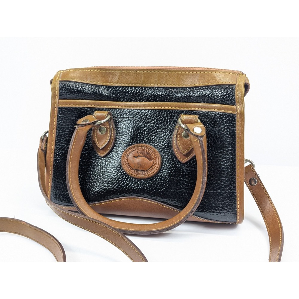 Dooney Bourke Top Handle Satchel All Weather Pebbled Leather Crossbody Purse Bag